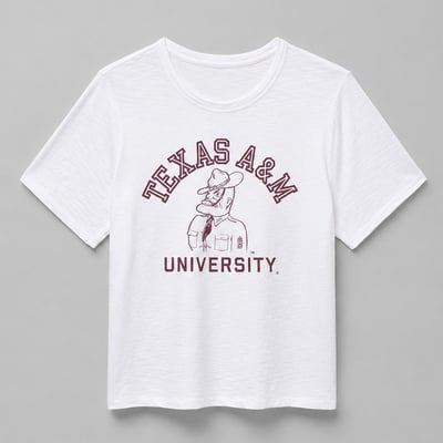 Texas A&M Aggies FAHERTY Women's Sunwashed Essential T-Shirt - White