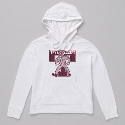Texas A&M Aggies FAHERTY Women's Sunwashed Slub Hoodie - White