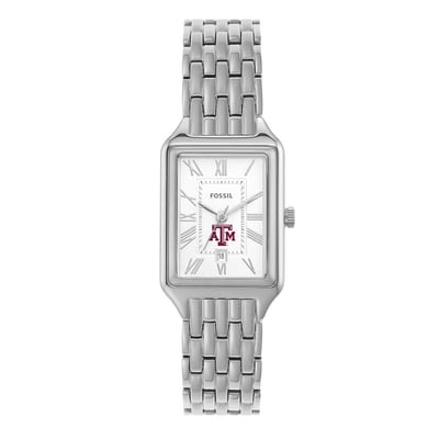 Texas A&M Aggies Fossil Women's Raquel Three-Hand Date Stainless Steel Watch