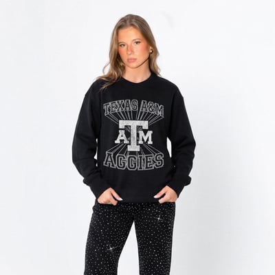 Texas A&M Aggies Gameday Couture Women's Spotlight Oversized Long Sleeve T-Shirt - Black