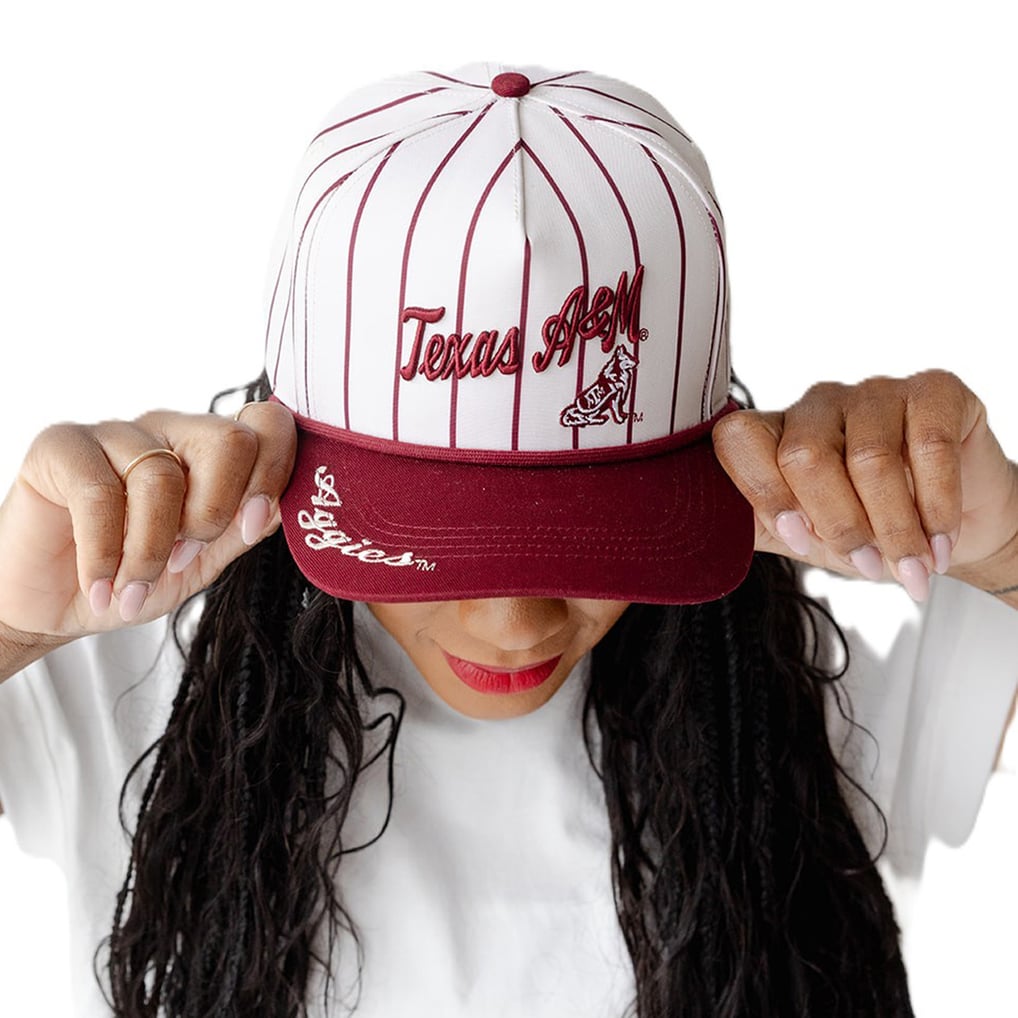 Gameday Social Texas A&M Aggies Women's White Pinstripe Script Five ...
