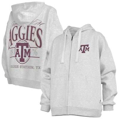  Texas A&M Aggies Pressbox Women's Janise Full-Zip Hoodie - Heather Gray