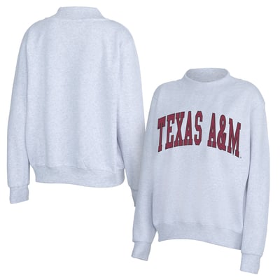 Texas A&M Aggies ZooZatz Women's Team Arch Mock Neck Sweatshirt - Gray