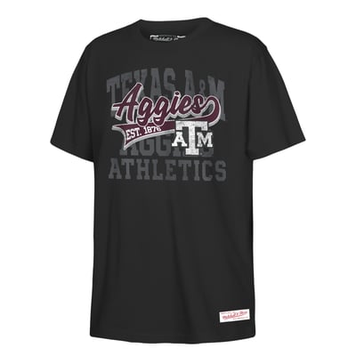  Texas A&M Aggies Mitchell & Ness Youth Retro Sweeper T-Shirt - Black
