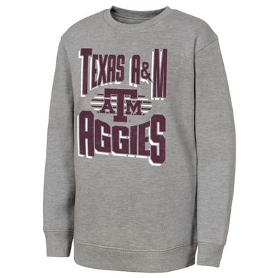 Texas A&M Aggies Outerstuff Youth Jet Stream Sweatshirt - Gray