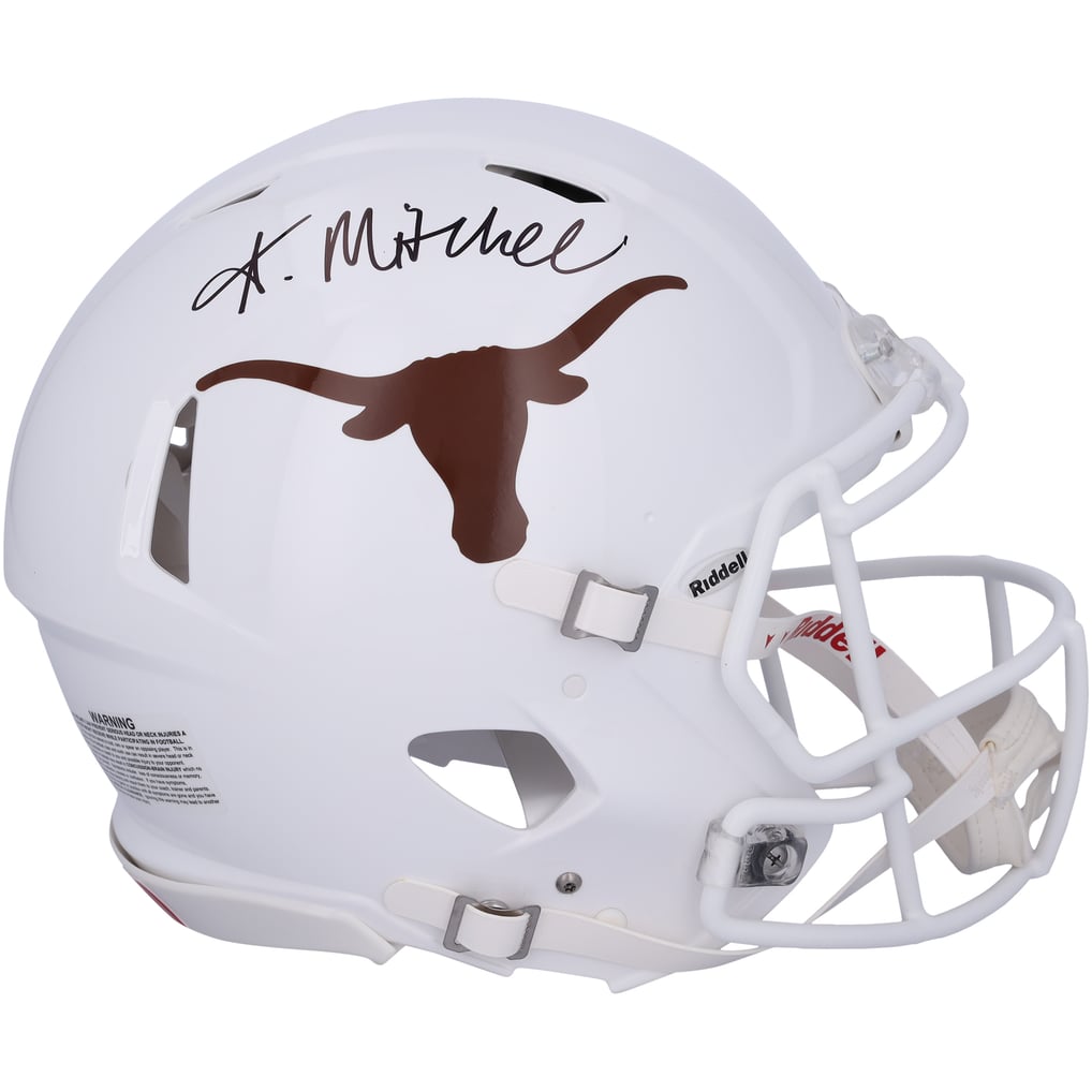Adonai Mitchell Texas Longhorns Autographed Fanatics Authentic Riddell Speed Authentic Helmet 