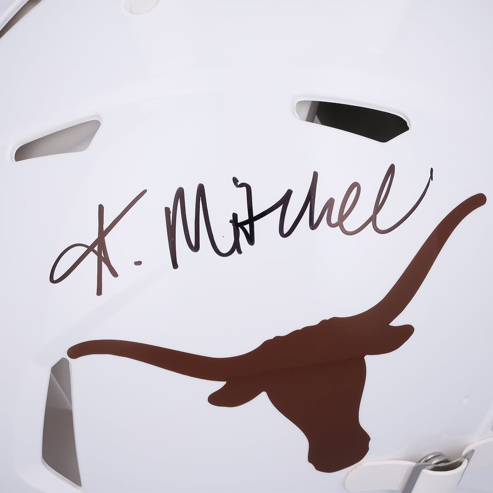Adonai Mitchell Texas Longhorns Autographed Fanatics Authentic Riddell Speed Authentic Helmet 