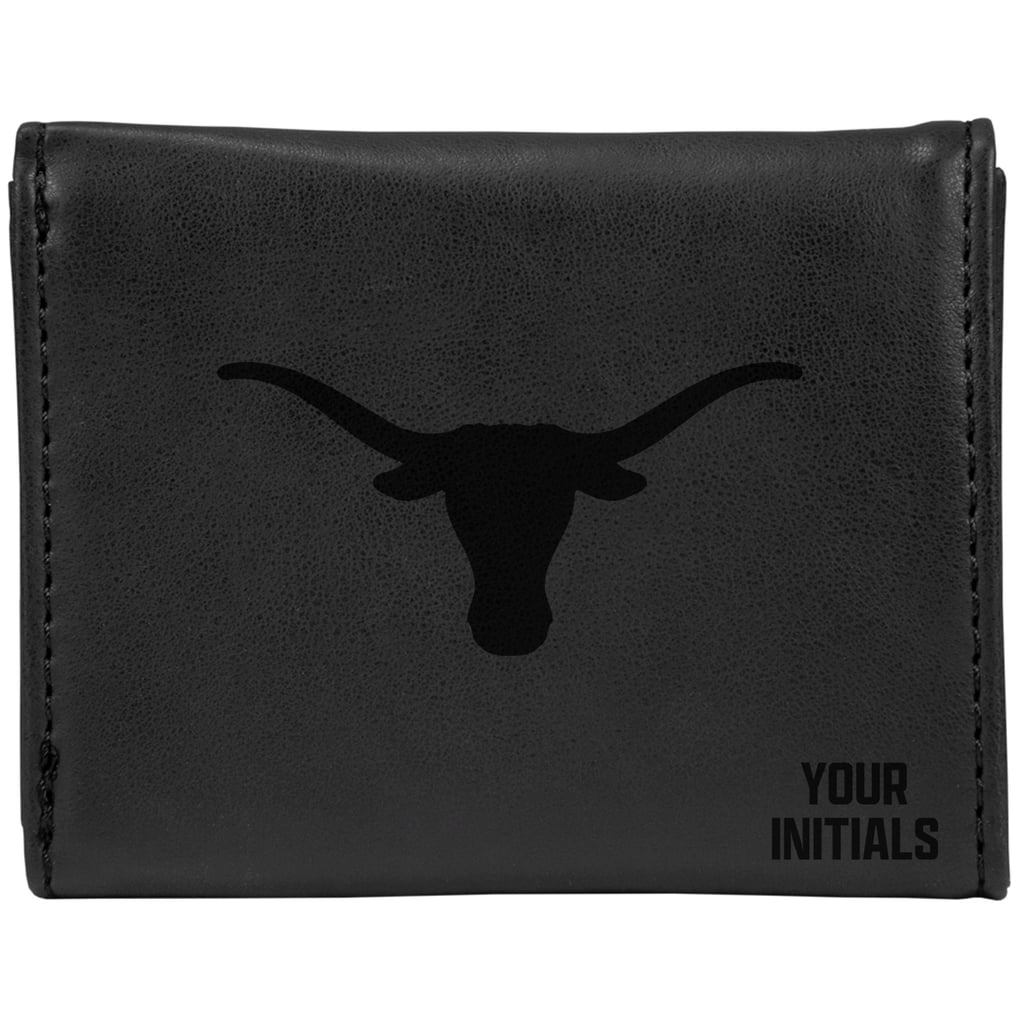 Texas Longhorns Personalized Trifold Wallet - Black