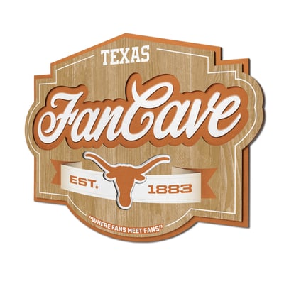 Texas Longhorns Fanpoint 12.5" x 17" Fan Cave Sign