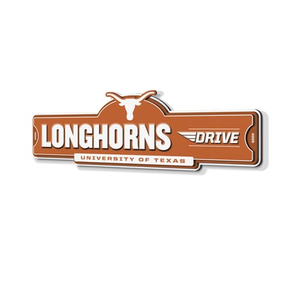 Texas Longhorns Fanpoint 3D Street Sign
