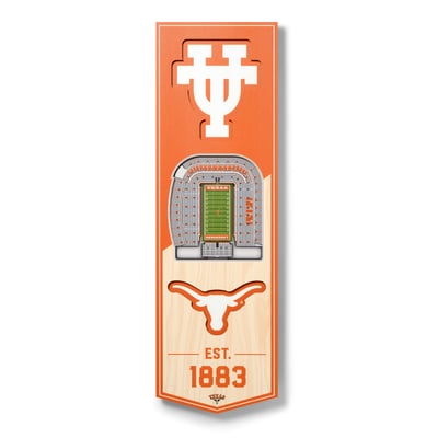 Texas Longhorns Fanpoint 6'' x 19'' 3D StadiumView Banner