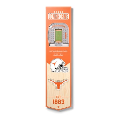 Texas Longhorns Fanpoint 8'' x 32'' 3D StadiumView Banner
