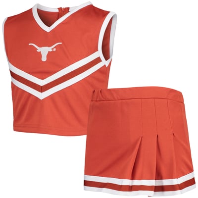  Texas Longhorns Little King Girls Youth Two-Piece Cheer Set - Texas Orange