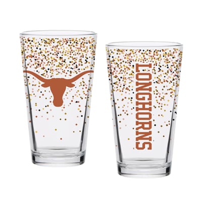 Indigo Falls Texas Longhorns Confetti Pints - Set of 2
