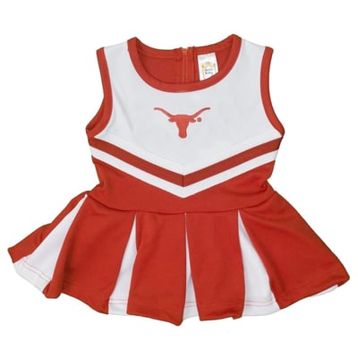  Little King Texas Longhorns Infant Texas Orange Cheer Jumper