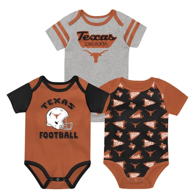 Texas Longhorns Outerstuff Infant Star Player Three-Piece Bodysuit Set