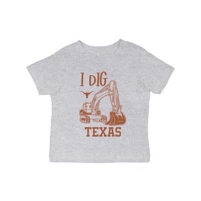Texas Longhorns Vive La Fete Infant Excavator T-Shirt - Gray