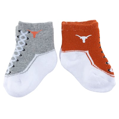 Texas Longhorns ZooZatz Infant Shoe Two-Pack Socks