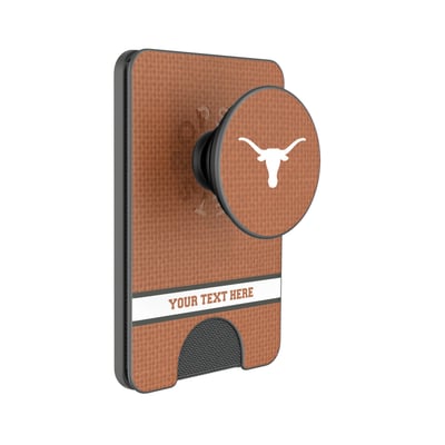 Texas Longhorns Keyscaper Personalized Endzone Solid PopSockets Magnetic Wallet