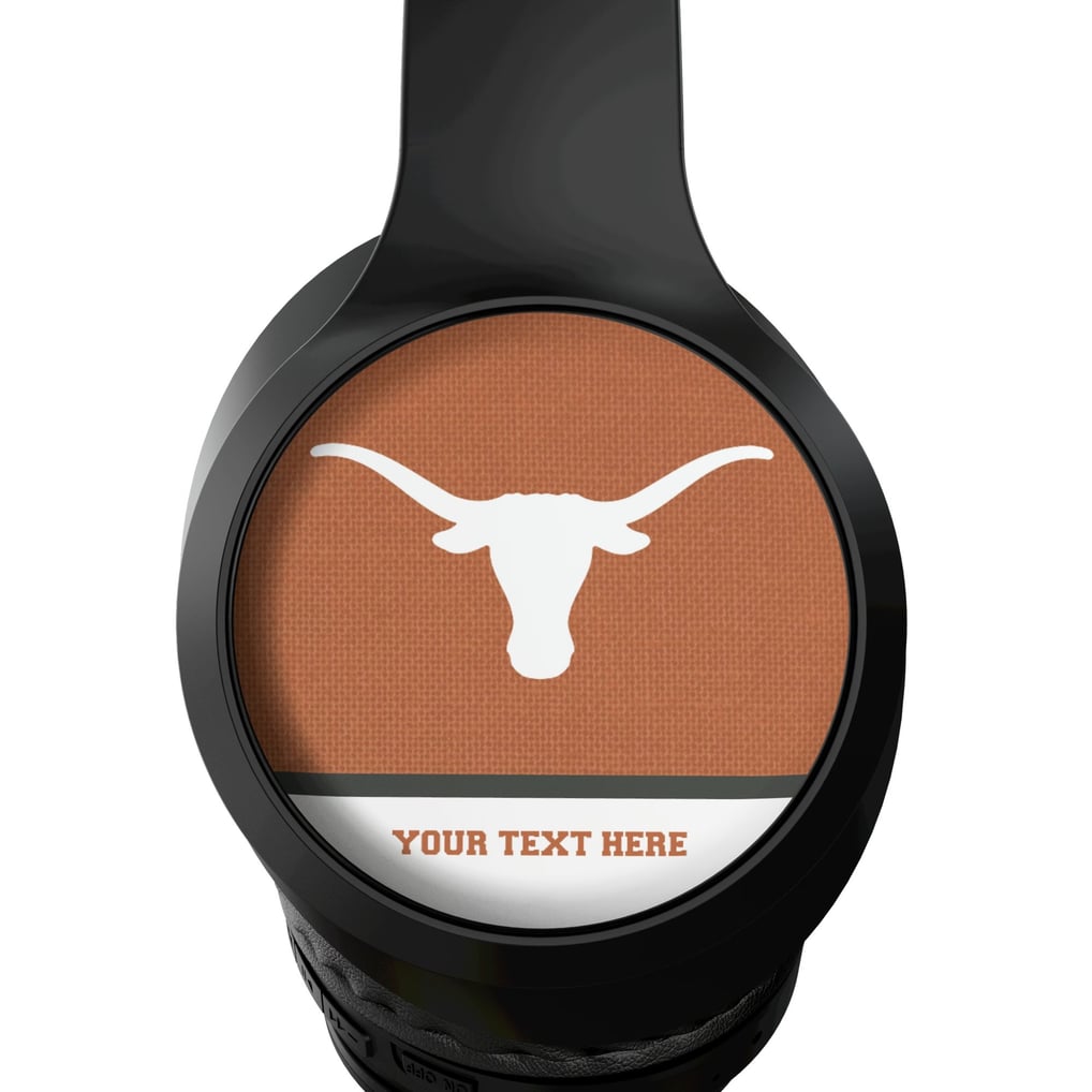 Texas Longhorns Keyscaper Personalized Endzone Solid Wireless Bluetooth Headphones With Case