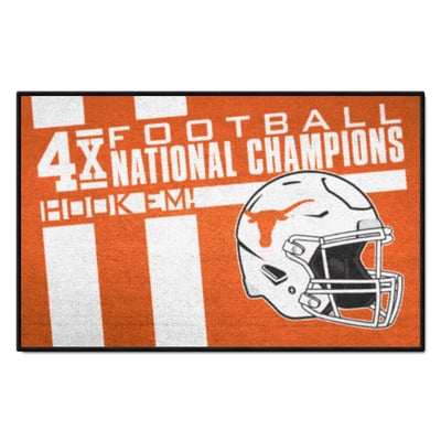 Texas Longhorns Logo Brands Football National Champions 19" x 30" Dynasty Starter Mat