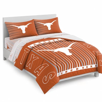 Logo Brands Texas Longhorns Momentum Bed In A Bag - Queen