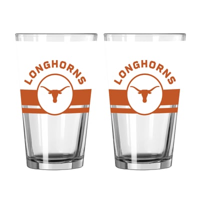Texas Longhorns Logo Brands Two-Piece 16oz. Horizon Pint Glass Set