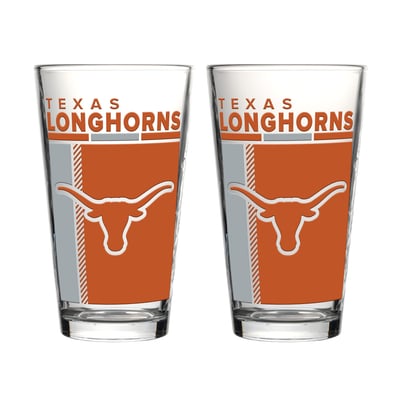 Texas Longhorns Logo Brands Two-Piece 16oz. Pint Glass Set