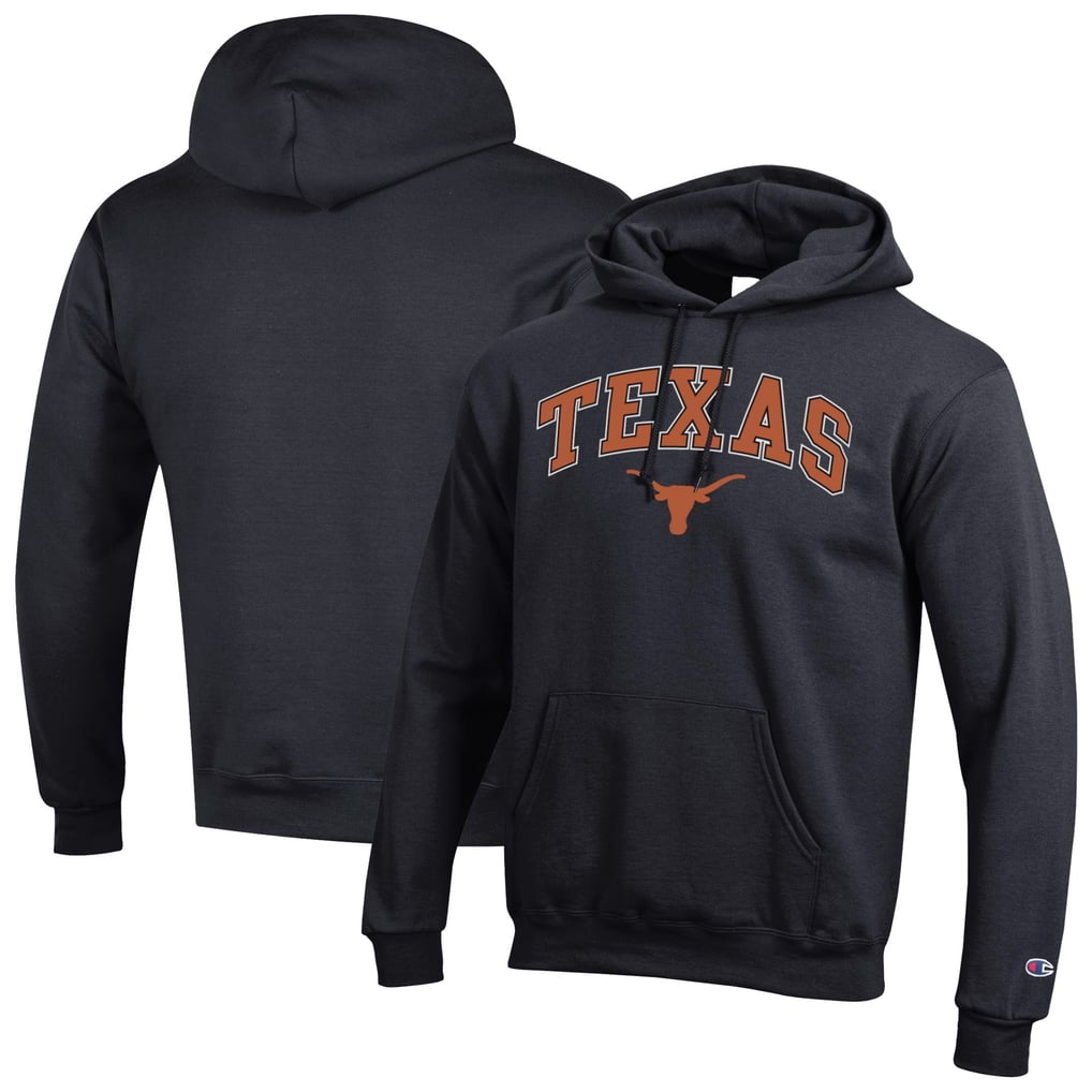 Champion Texas Longhorns Black Arch Over Logo Pullover Hoodie