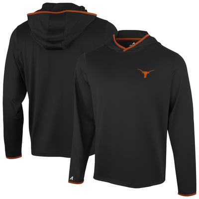  Texas Longhorns Antigua Brink Color Pop Long Sleeve Hoodie T-Shirt - Black