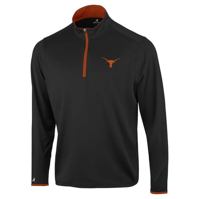  Texas Longhorns Antigua Brink Color Pop Quarter-Zip Pullover - Black