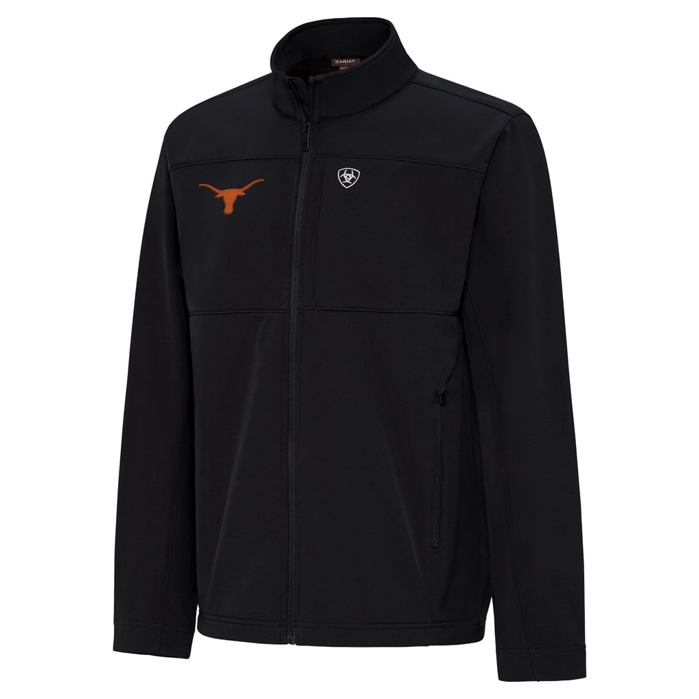 Ariat Texas Longhorns Black Full-Zip Vernon Softshell Jacket