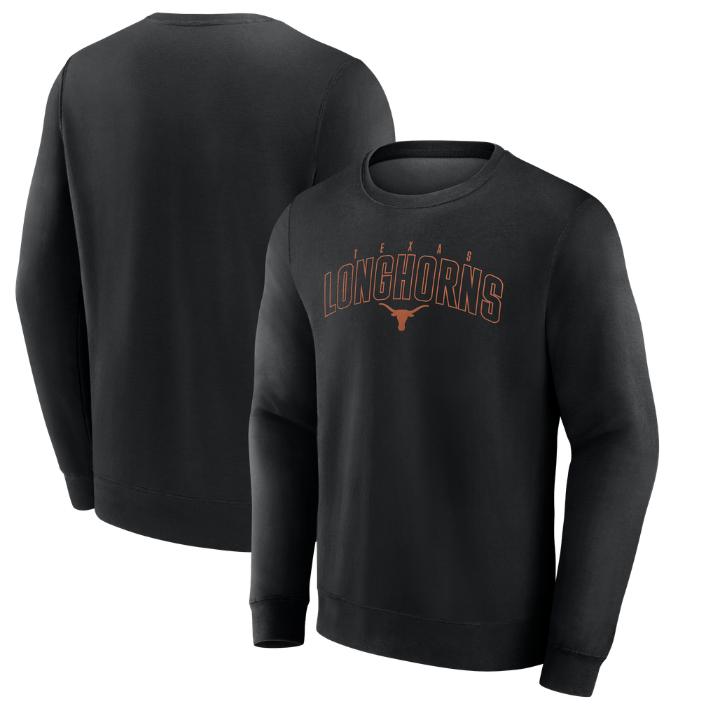 Texas Longhorns Arch Fleece Pullover Sweatshirt - Black