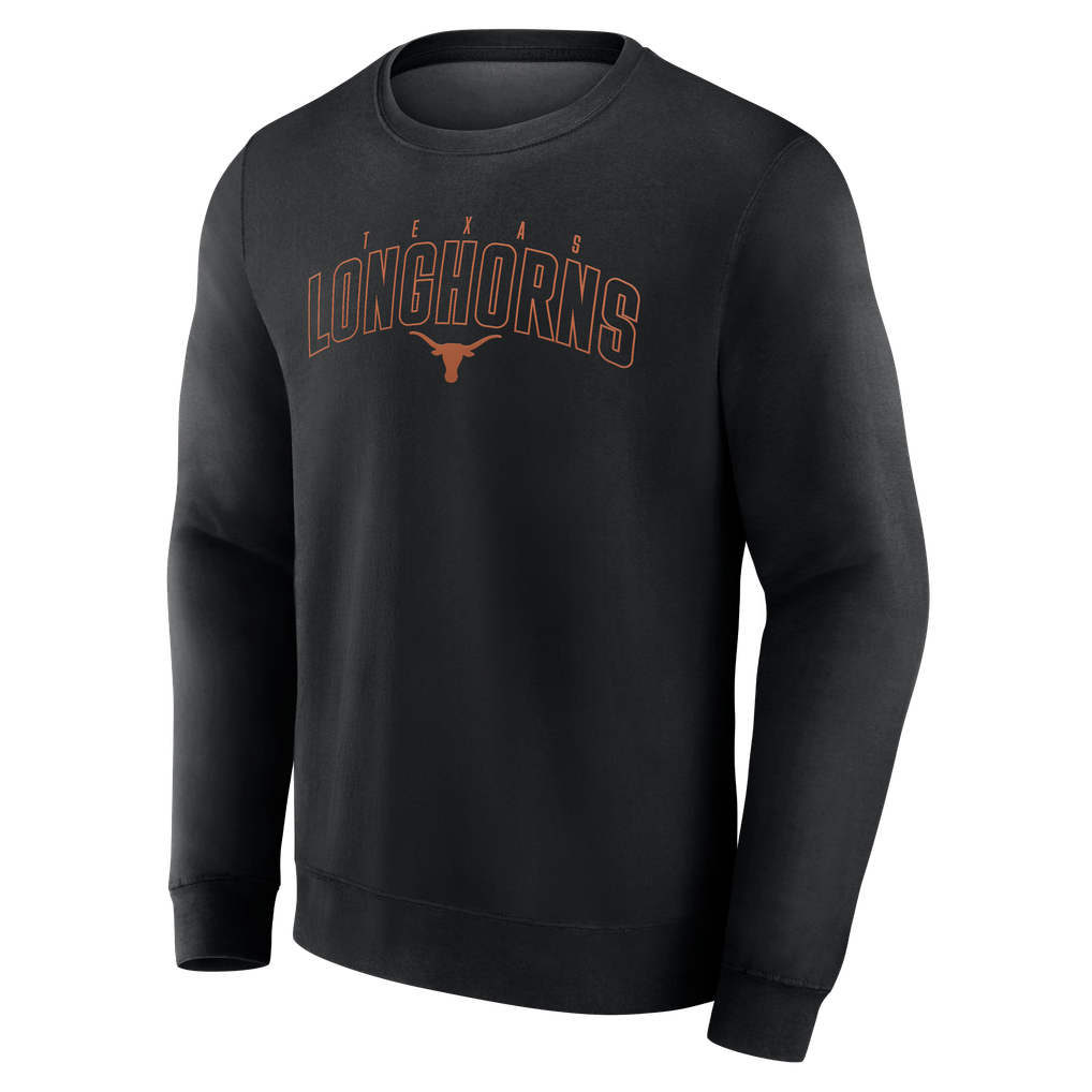 Texas Longhorns Arch Fleece Pullover Sweatshirt - Black