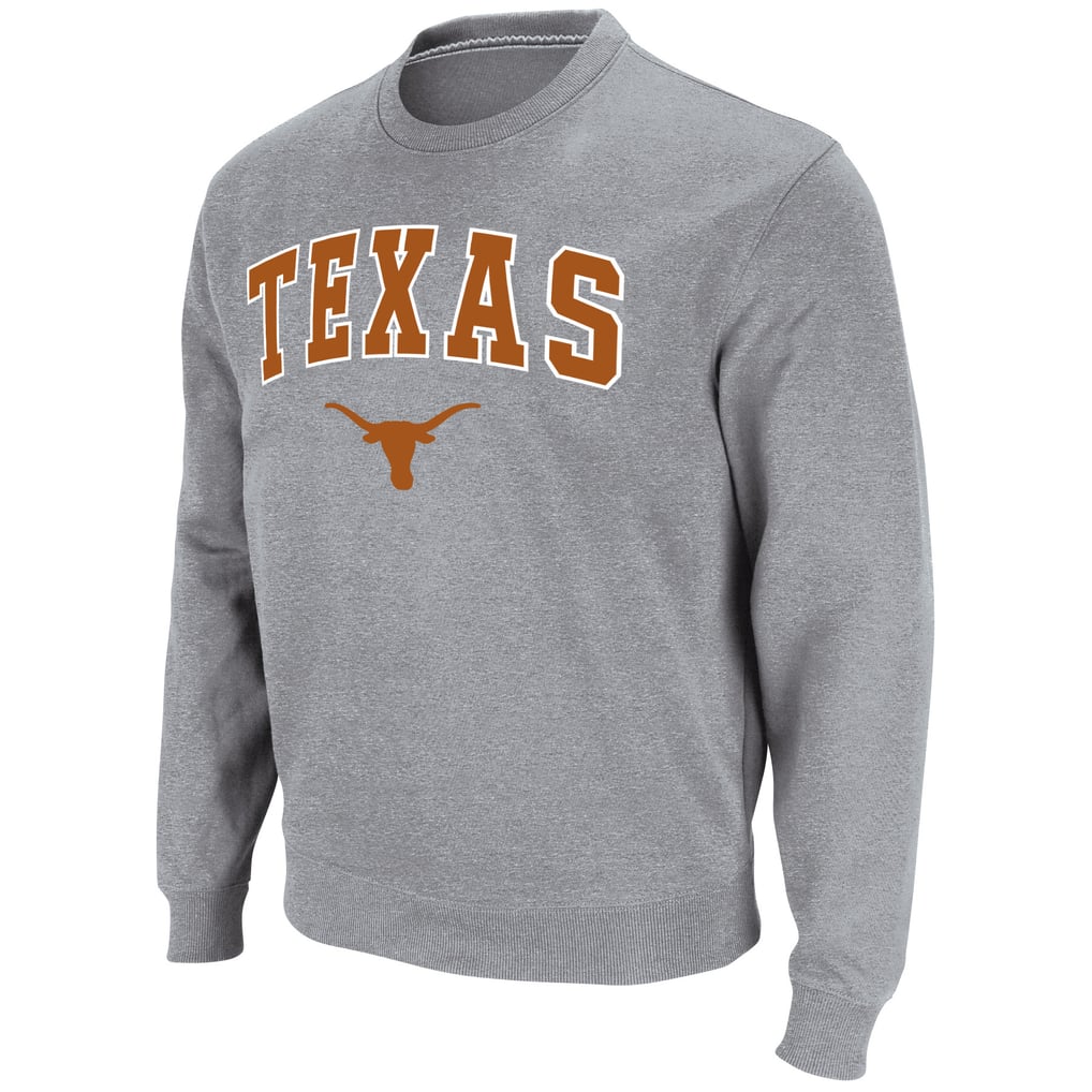 Texas Longhorns Colosseum Arch & Logo Pullover Sweatshirt - Heathered Gray