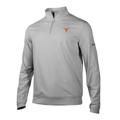  Texas Longhorns Columbia Grainline Quarter-Zip Pullover - Gray