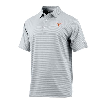  Texas Longhorns Columbia Tempo Swing Polo - Gray