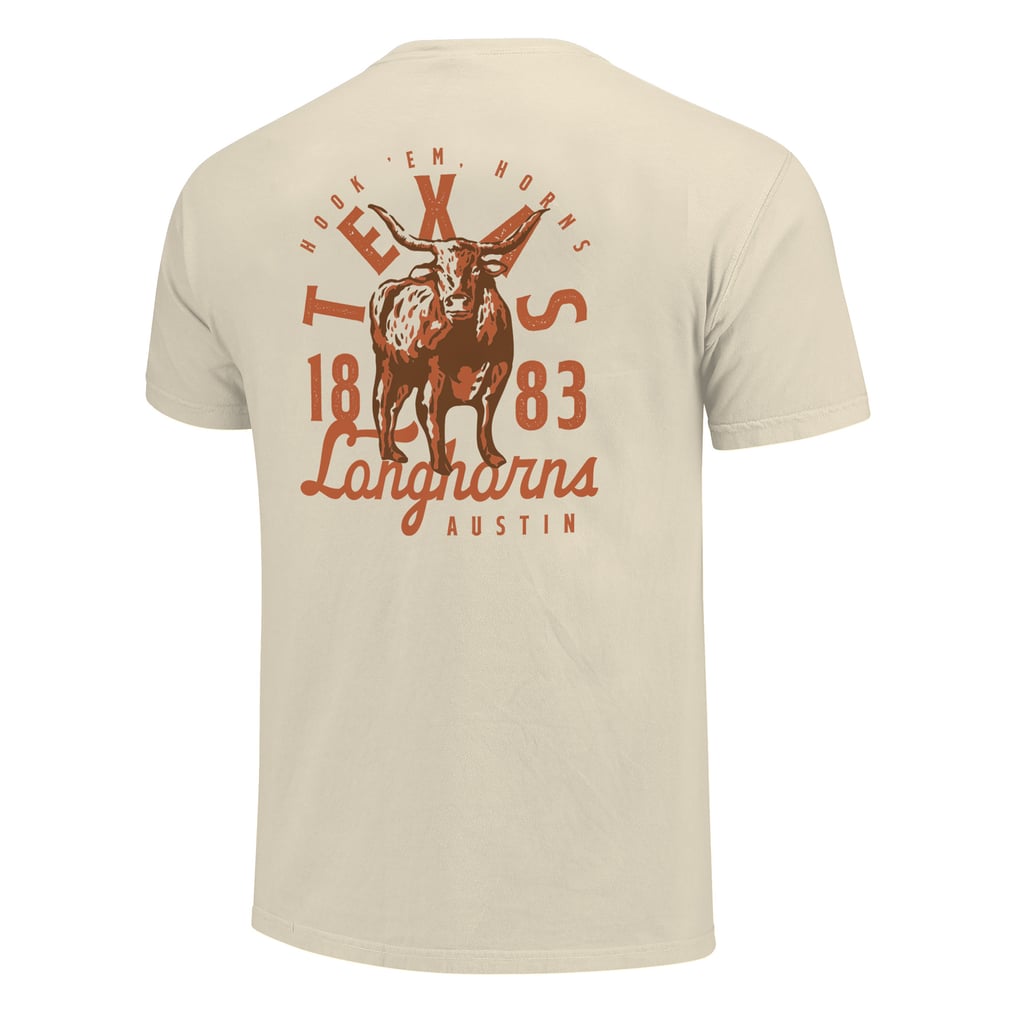Texas Longhorns Comfort Colors Mascot Overlay T-Shirt - Cream