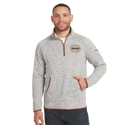 Texas Longhorns Darius Rucker Collection by Fanatics Sweater Knit Quarter-Zip Pullover - Gray