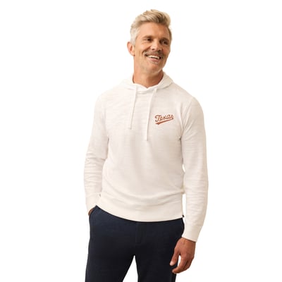 Texas Longhorns FAHERTY Sunwashed Slub Hoodie - White