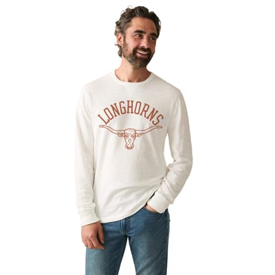 Texas Longhorns FAHERTY Sunwashed Slub Sweatshirt - White