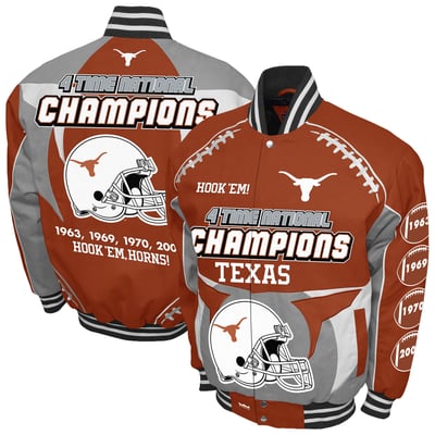 Texas Longhorns Franchise Club Commemorative Cotton Twill Full-Snap Jacket - Texas Orange
