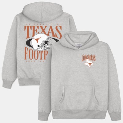  Texas Longhorns Homefield Football Heavyweight Hoodie - Gray