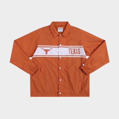 Texas Longhorns Homefield Striped Coaches Button-Up Jacket - Texas Orange