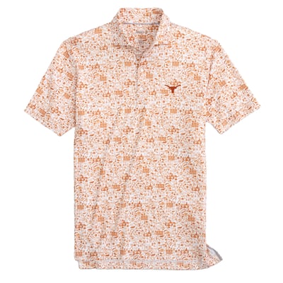  Texas Longhorns johnnie-O Tailgater 2.0 Polo - Texas Orange