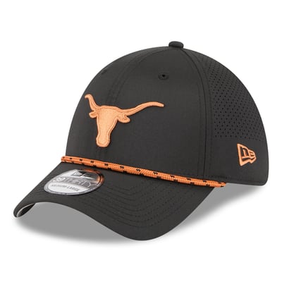  Texas Longhorns New Era Performance Rope 39THIRTY Stretch Hat - Charcoal