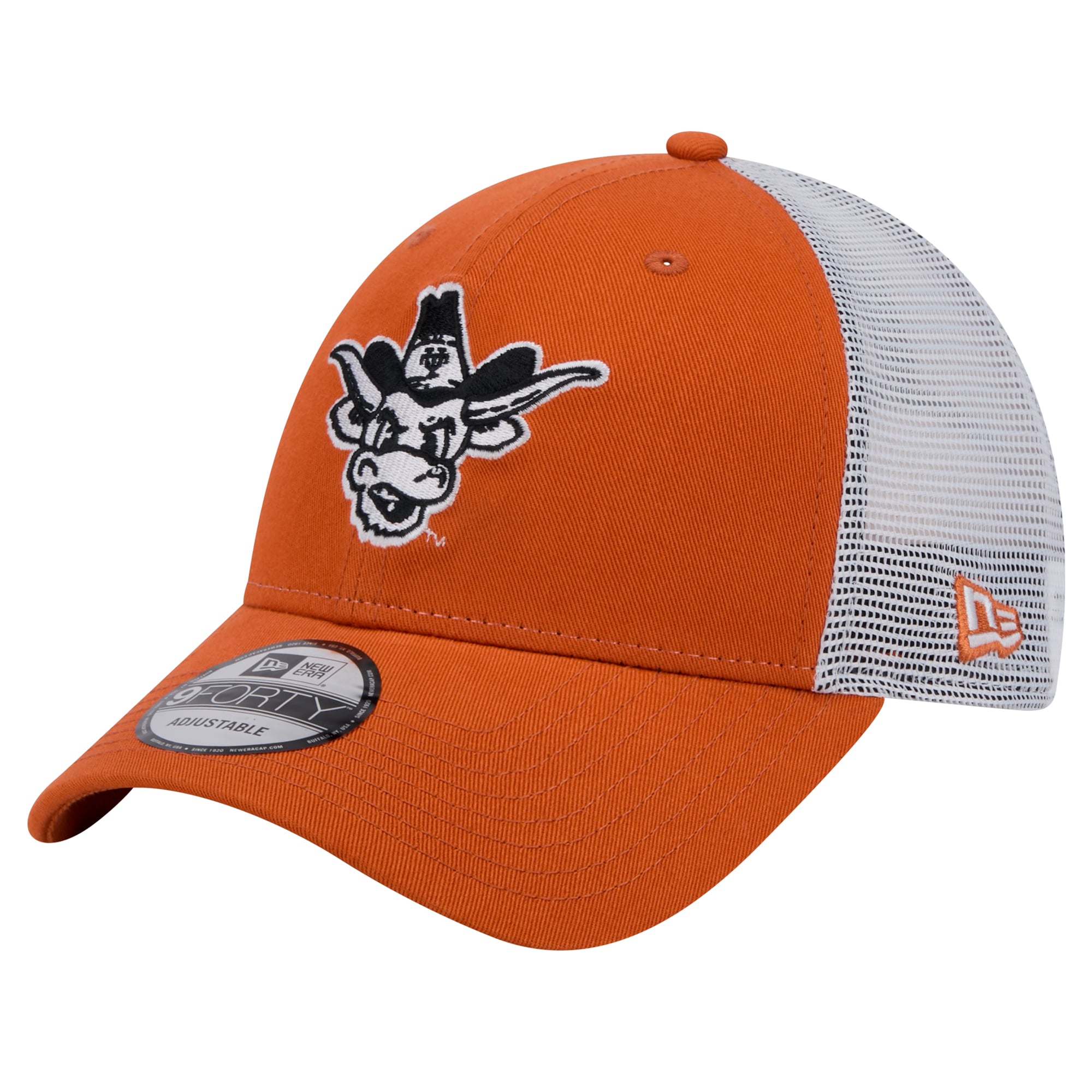 Texas Longhorns New Era Trucker 9FORTY Adjustable Hat - Texas Orange