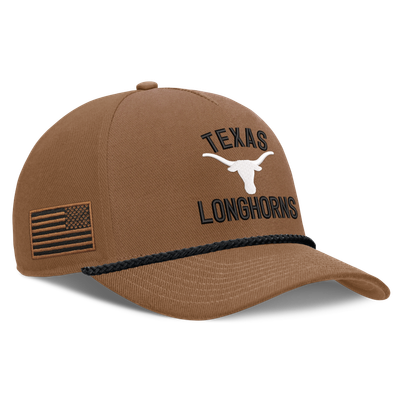 Texas Longhorns Nike 2026 Military Appreciation Rope Rise Adjustable Hat - Brown