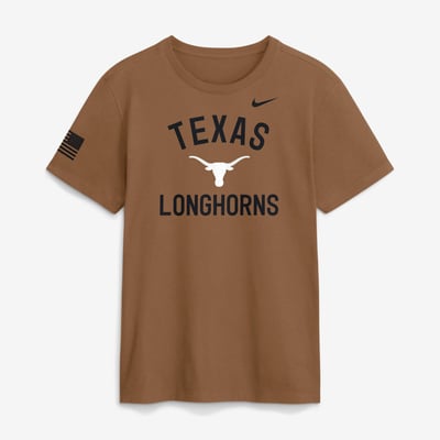 Texas Longhorns Nike 2026 Military Appreciation Sideline Dri-FIT T-Shirt - Brown