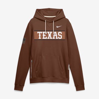 Texas Longhorns Nike 2026 Military Appreciation Sideline Standard Issue Dri-FIT Hoodie - Brown